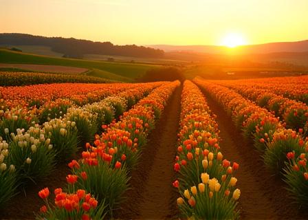 Sustainable flower farm in UK countryside
